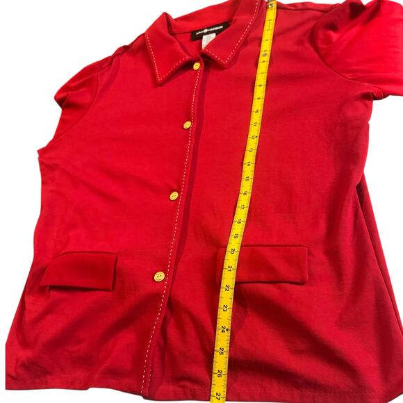 65. NWT Sag Harbor Red 4 Anchor Button Blazer Size XL - Picture 5 of 8